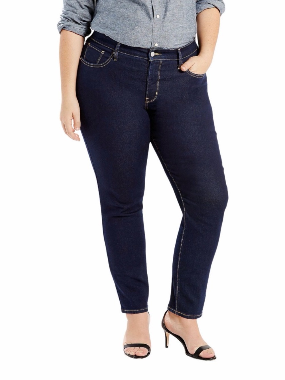 Levi's Women's 311 Shaping Mid Rise Skinny Dark Denim Jeans 22 W